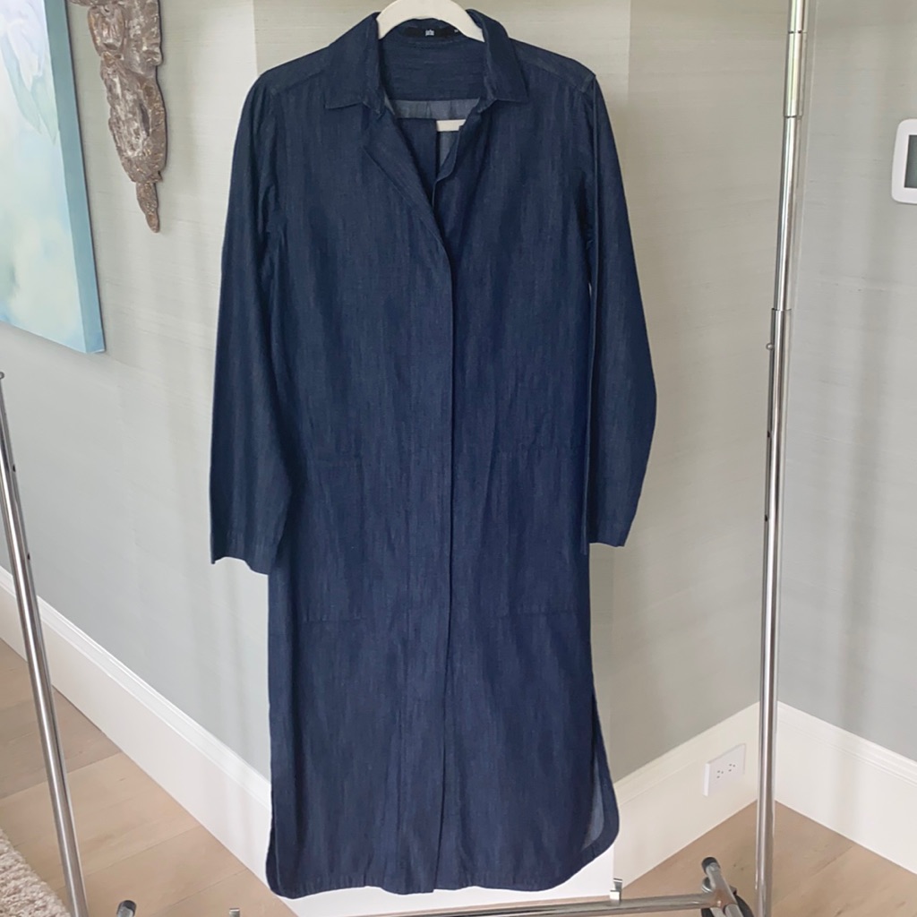 Jarbo Long Sleeve Denim Dress,With Detachable Belt